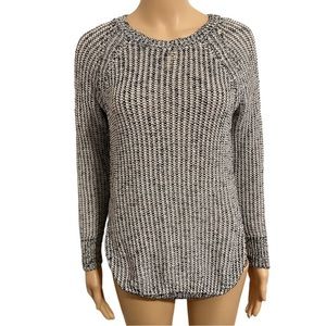 Si-lae Women’s Gray Woven Long Sleeve Pullover Sz Small